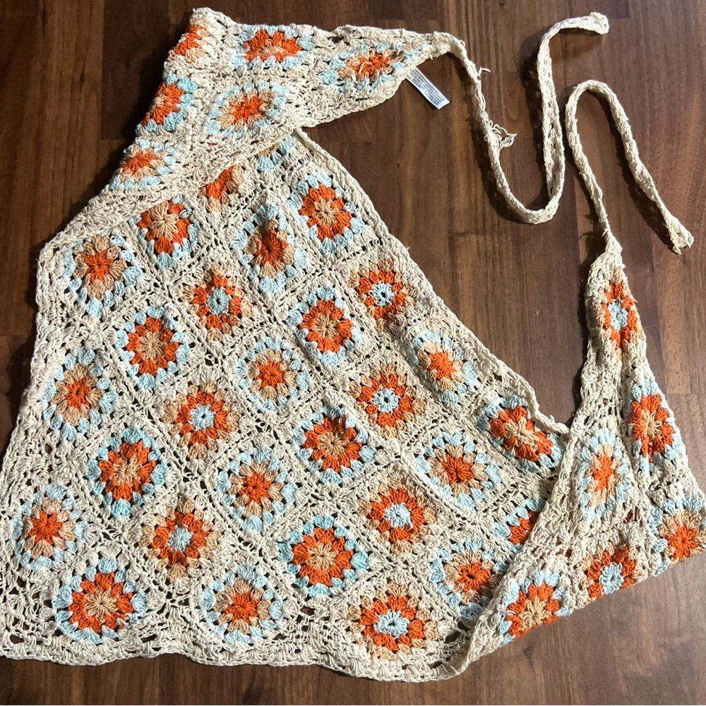 Urban Outfitters Mandi Crochet Triangle Scarf